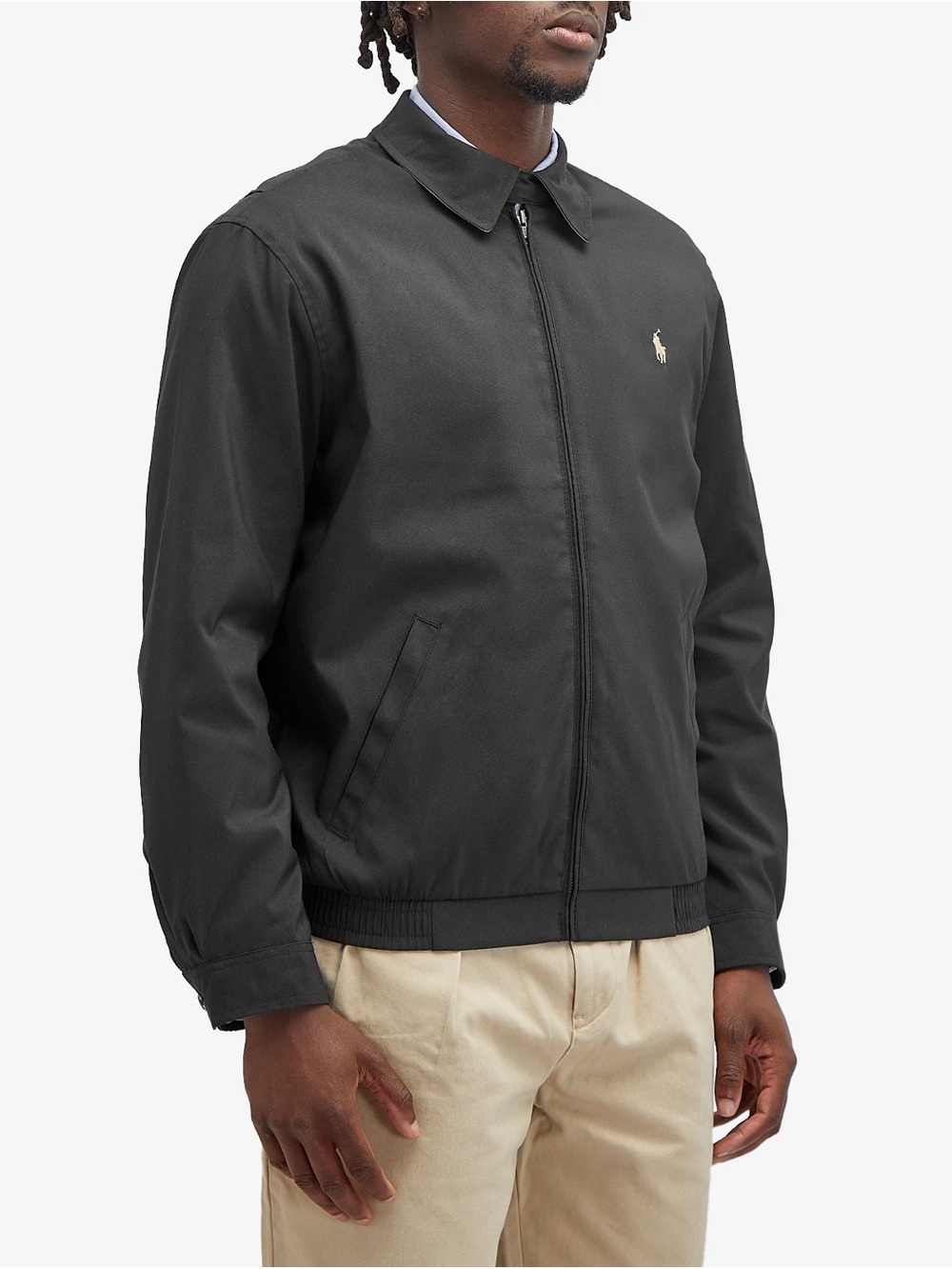Polo Ralph Lauren Black Harrington Windbreaker Plaid Lined Jacket XXL